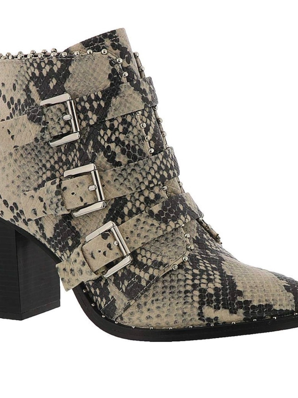 Steve Madden Humble Snakeskin Heel Bootie